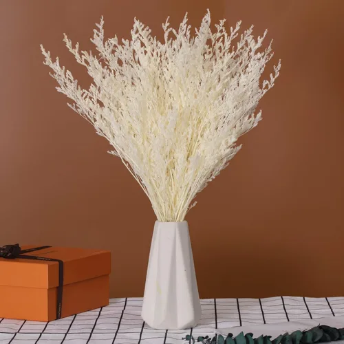 Vista 3 de Ramo de flores secas, paquete de flores de caspia seca, lavanda floral, arreglos florales de aliento de bebé para decoración de boda, corona