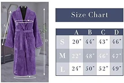 Vista 7 de Classic Turkish Towels - Luxury Terry Cloth Robe for Men and Women, 100% Turkish Cotton, Soft and Plush, Long Unisex Bathrobe