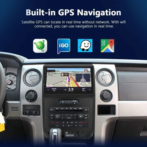 Vista 4 de Android 13 Estéreo de coche compatible con Ford F-150 F150 2008 2009 2010 2011 2012 2013 2014, 2G+32G 9 pulgadas pantalla táctil radio de coche