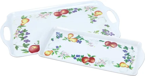 Vista 18 de Reston Lloyd Corelle Coordinates charola de melamina con asas, (Tidbit Tray)