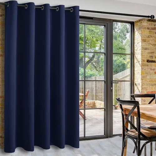 Vista 77 de DWCN Cortina divisora de habitación para total privacidad con bloqueo de luz - Cortinas térmicas para puerta de patio, sala de estar, división