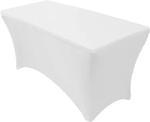 Vista 33 de YOUR CHAIR COVERS - Fundas rectangulares de elastano para mesas de 4 pies, manteles ajustados para eventos de boda, decoraciones de patio, tela