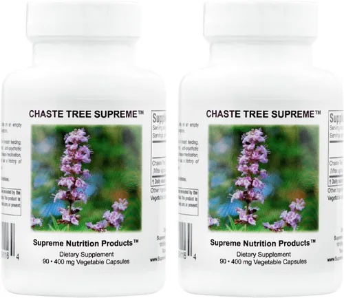 Vista 5 de Supreme Nutrition Chaste Tree Supreme, 90 cápsulas vegetarianas de Vitex Pure