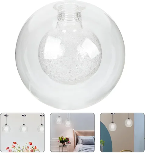 Vista 8 de Angoily Pantalla de cristal G9 de repuesto de doble capa transparente para luz de globo de 3.9 pulgadas, pantalla de lámpara de techo