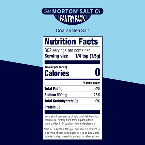 Vista 10 de Morton Sal marina de grano grueso, sal marina totalmente natural para recambio y acabado de molinillo, bolsa resellable de 1 libra, ideal