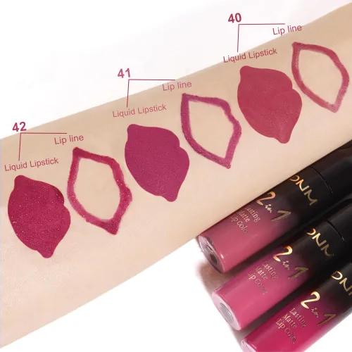Vista 139 de evpct 1Pcs Lápiz de Labios Mate y Set de Lápiz de Labios Líquido para Mujeres, Lápiz de Labios Mate de Durazno Oscuro Púrpura, Resistente a Manchas