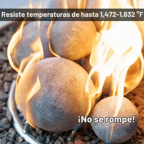 Vista 8 de Skyflame Bolas de chimenea de 2" para chimenea de gas, juego de 25 bolas redondas de cerámica para fogatas/chimeneas de interior/exterior, accesorio