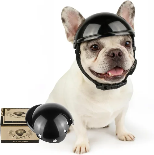 Vista 10 de Enjoying Cascos de perro para razas de perros extra pequeñas, casco mixto de Chihuahua, casco de perro pequeño a pequeño, sombrero de gato