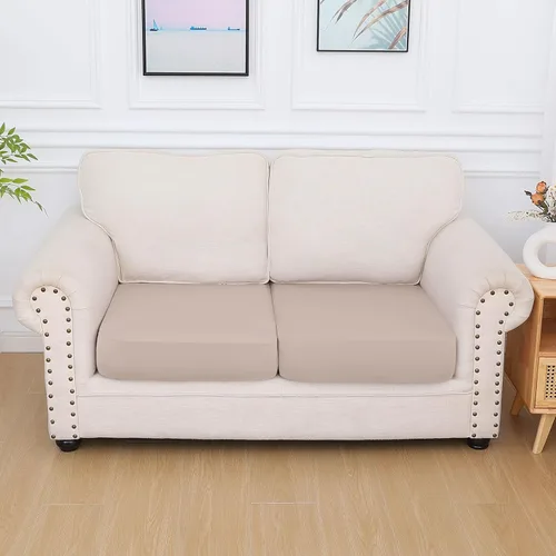 Vista 58 de hyha Fundas de cojín de sofá estampadas, fundas de sofá florales lavables para sofás con 2 cojines, fundas de cojín de patrón elástico para muebles