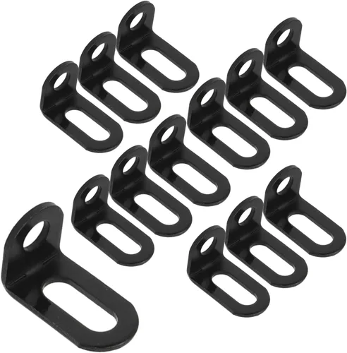 Bitray Soportes de esquina en forma de L de 1.2 x 0.8 x 0.7 pulgadas, soportes ajustables de ángulo recto resistentes para muebles, soportes de