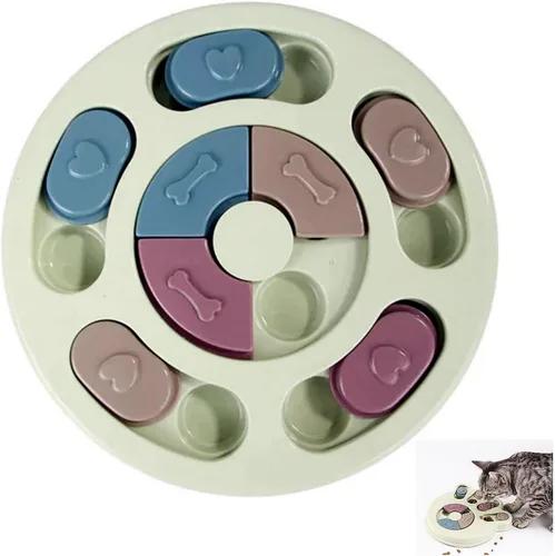 Vista 13 de Rompecabezas interactivo antiasfixia para alimentación lenta para mascotas, juguetes de rompecabezas para perros 2023, alimentador de rompecabezas