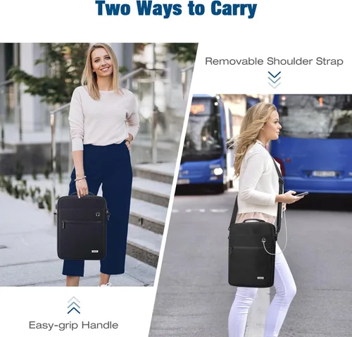 Vista 7 de MoKo Bolsa para tablet de 9 a 11 pulgadas, funda protectora de transporte de 360° para iPad Air 5/4th 10.9, iPad Pro de 11 pulgadas, iPad 9/8/7th