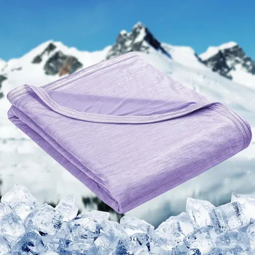 Vista 14 de HOMFINE - Manta refrescante para personas que duermen con calor, delgada, ligera, transpirable, doble cara, para cama, sofá y sillón, ideal