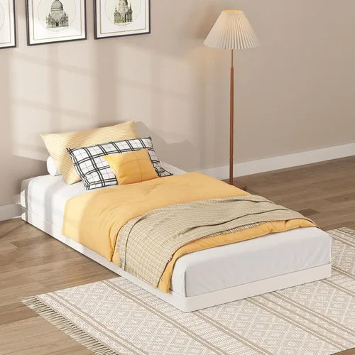 Vista 4 de SHOANED Resortes de caja de tamaño individual de 3 pulgadas - Base de colchón de perfil bajo sin ruido, base de cama de metal resistente con funda