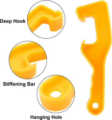 Vista 4 de Litoexpe 4 abridores de tapas de latas de pintura, abridor de cubos de 5 galones, cubeta de plástico para pintar con tapa de barril, abridor