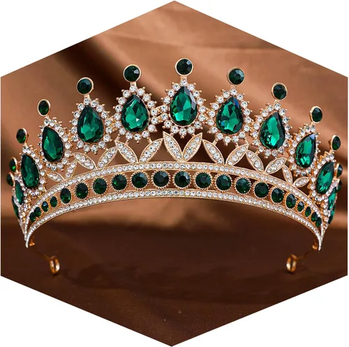 Vista 11 de FORSEVEN Tiaras y coronas de cristal para mujer – Boda y fiesta de cumpleaños, corona de princesa, accesorios para el cabello – Diadema de diamantes