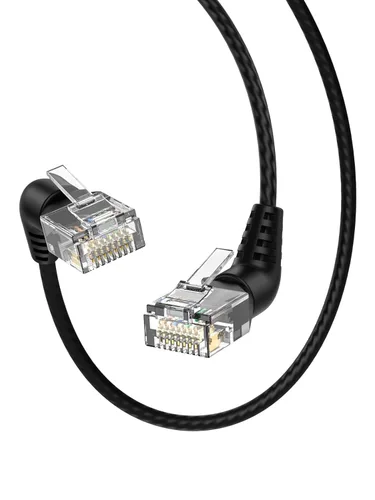 Vista 9 de CableCreation Cable Ethernet CAT6A con arranque UTP, rotación de 360°, cable de red LAN CAT6A con conector RJ45, cable de conexión 32AWG 10Gbps