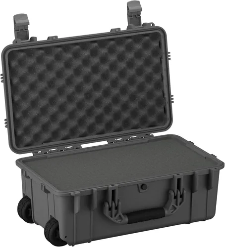Condition 1 22" Large Rolling Lockable Hard Storage Case with Foam, Waterproof Protective Box for Camera, Tactical, Scientific Gear, Made in USA,