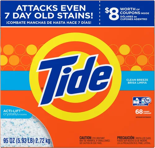 Vista 2 de Tide Clean Breeze HE Turbo - Detergente para ropa en polvo, 68 cargas, 95 onzas