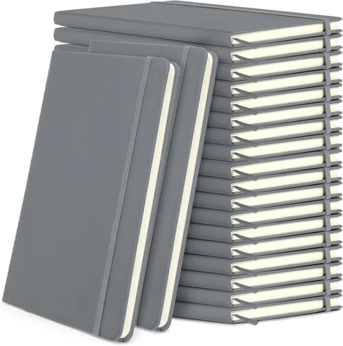Vista 46 de Honoson 20 Pack Lined Journal Notebooks A5 Hardcover Executive Notebook 5.5" x 8.3" PU Leather Wide Ruled Journals Bulk with Elastic Band for Home