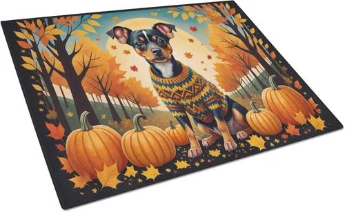 Vista 71 de Caroline's Treasures DAC1024LCB Boston Terrier - Tabla de cortar de vidrio de otoño grande decorativa de vidrio templado para cocina, tabla