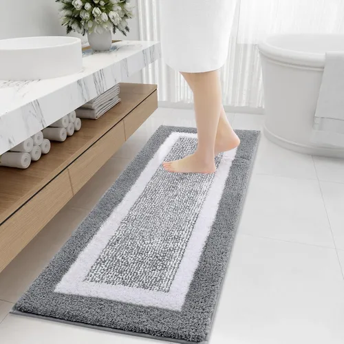 Vista 80 de OLANLY Alfombras de baño 24x16, tapetes de baño extra suaves y absorbentes de microfibra, antideslizantes, lavables a máquina, secan rápido