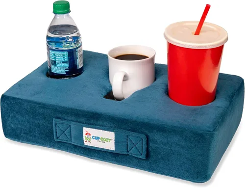 Vista 11 de La almohada Cup Cozy original gris - Como se vio en la televisión - ¡El mejor portavasos del mundo para sofá/cama/coche para Negro
