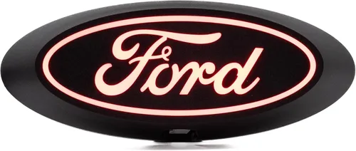 Emblema LED Luminix de Putco para portón trasero ovalado rojo - Compatible con Ford Super Duty F250 / F350 / F450 2017-2019, todos los modelos
