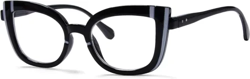 Vista 8 de Eyekepper Gafas de lectura de ojo de gato para mujeres de gran tamaño lectoras - negro