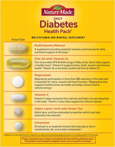 Vista 6 de Nature Made Daily Diabetes Health Pack, Dietary Supplement for Nutritional Support, 30 Packets, 30 Day Supply