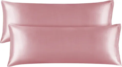 Vista 146 de BEDELITE Funda de almohada de satén para cabello y piel, súper suave y refrescante similar a las fundas de almohada de seda, paquete de 2 con cierre