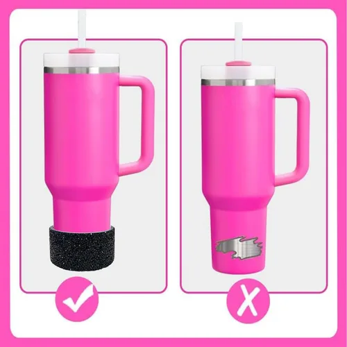 Vista 2 de Bling - Bota protectora de silicona con purpurina, compatible con Stanley Tumbler de 20 a 40 onzas y botella de agua Hydro Flask de 12 a 24 onzas