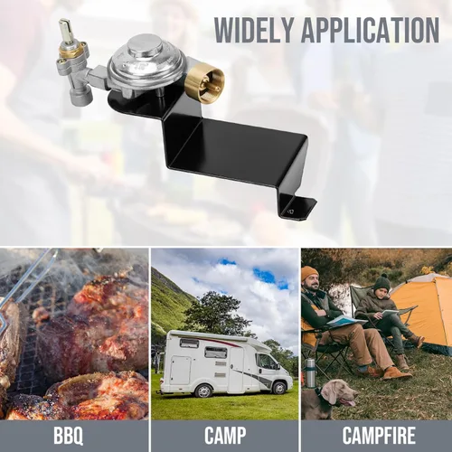 Vista 7 de Skyflame Conjunto de regulador de válvula de parrilla de gas compatible con Weber Q100 Q120 Series - Piezas de repuesto para Weber 80477