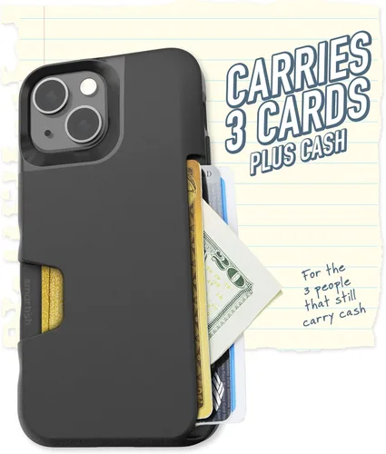 Vista 2 de Smartish - Lime Time - Funda tipo cartera para iPhone 13 mini - Wallet Slayer Vol 1 [delgada + protectora] Tarjetero - Compatible con iPhone 13 mini