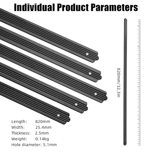 Vista 4 de Balaustres planos rectos de aluminio de 32-1/4 pulgadas con tornillos, paquete de 50 barandillas ranuradas para porche, barandilla de cubierta