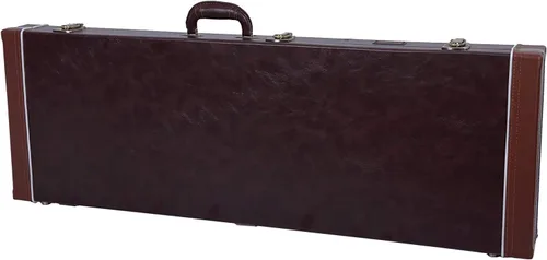 Vista 29 de Crossrock Estuche de Guitarra de Madera Compatible con Guitarras Eléctricas Semi-Huecas de 6 Cuerdas Estilo 335 - Cierres de Acero Inoxidable, Forro