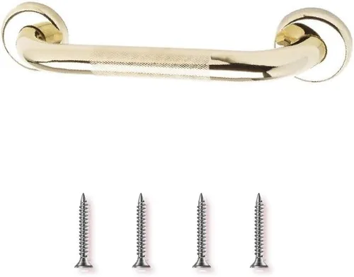 Vista 7 de Mango de ducha de 12 pulgadas, barras de agarre de acero inoxidable 304 para bañeras y duchas, barandillas estándar ADA de latón pulido