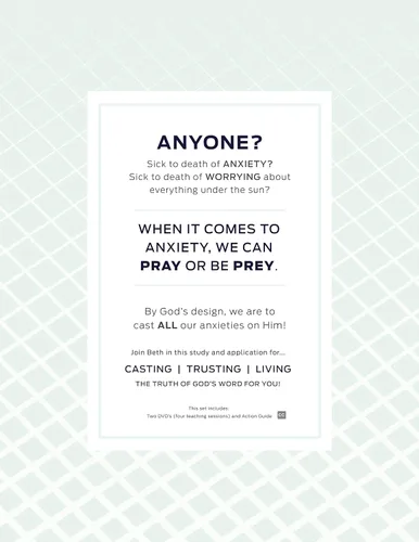 Vista 2 de BETH MOORE The Basket Case Cast ALL your Worries on God Action Guide and DVD Set Bible Study Faith Based Books for Women Relieve Worry, Stress