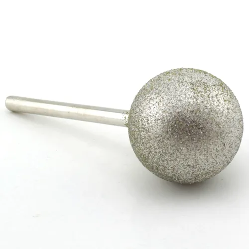 Vista 7 de ILOVETOOL Broca de molienda esférica de 0.394 in vástago redondo de diamante de 0.236 in para herramienta Dremel
