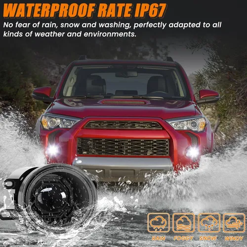 Vista 8 de Conjunto de luces antiniebla LED redondas para Toyota Tacoma 2016-2023, 4Runner 2014-2023, Tundra 2014-2019, Camry 2007-2014, RAV4 2006-2012, Yaris