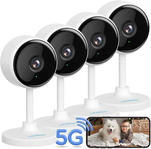 Vista 11 de litokam Cámara interior, cámaras para seguridad en el hogar con visión nocturna, cámara para mascotas con aplicación de teléfono, cámara