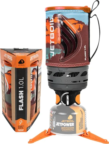 Vista 14 de Jetboil Estufa portátil de ebullición rápida para acampar y mochilero con encendido automático de 1 paso, quemador de propano/isobutano con taza