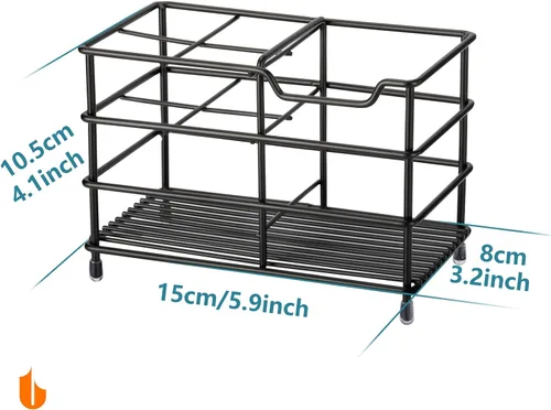 Vista 2 de Urbanstrive Soporte para cepillo de dientes de baño de acero inoxidable 304 Soporte para pasta de dientes, organizador de accesorios de baño