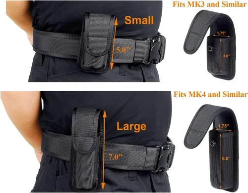 Vista 2 de TAFTACFR Bolsillo moldeado para spray OC/Mace, funda de asa superior para spray de pimienta OC/Mace, funda negra con cierre oculto