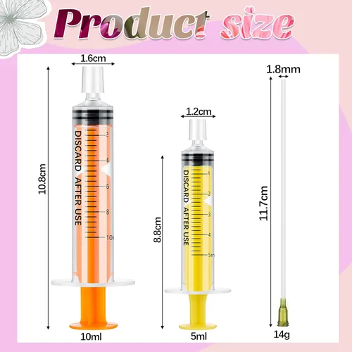 Vista 2 de Geiserailie Paquete de 6 herramientas de repuesto de perfume de 0.2 fl oz y 0.3 fl oz, juego de repuesto de jeringa de perfume con tubo de plástico