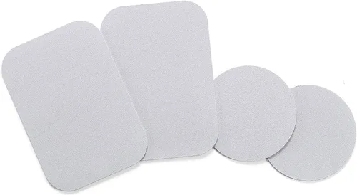 Vista 10 de Placa de metal para soporte con adhesivo para soporte magnético sin soporte de WixGear - Paquete de 4, 2 rectangulares y 2 redondas