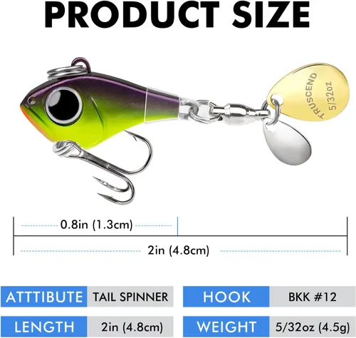 Vista 6 de TRUSCEND Ultimate Search Bait con vibración de natación intermitente y acción de jigging, señuelos de pesca fáciles de atrapar para todas