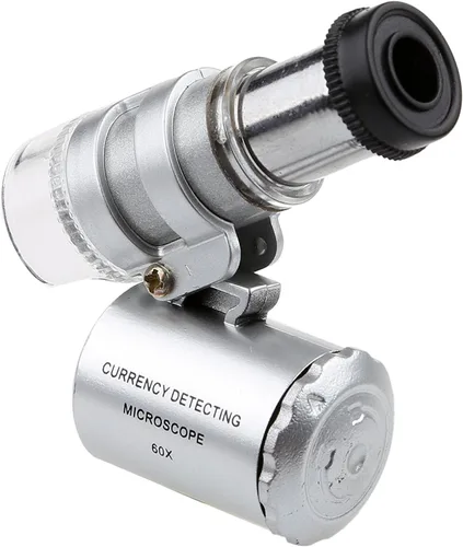 Vista 2 de 60X Mini Illuminated Jeweler - Lupa de lente UV LED con paquete minorista Kare and Kind (60X)