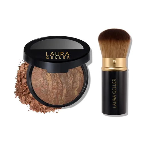 Vista 18 de Laura Geller New York Baked Balance-n-Brighten - Base con corrector y brocha Kabuki, porcelana