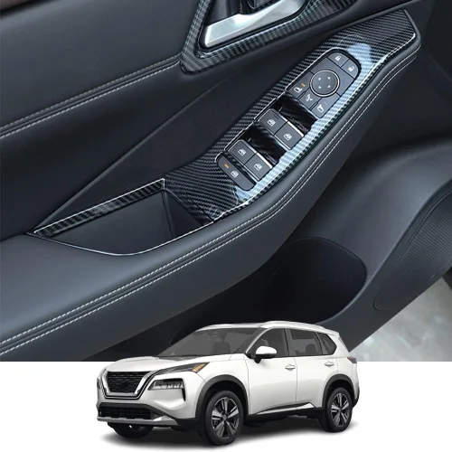 Vista 8 de Kakash Accesorios interiores personalizados para Nissan Rogue 2021 2022 2023, cubierta de salida de aire acondicionado ABS, cubierta de marco